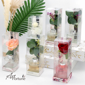 Romantic Reed Diffuser with Flowers with Multiple Specifications Glass Bottles