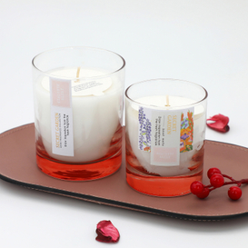 Two-Tone Glass Scented Glass Candle for Home Decoration