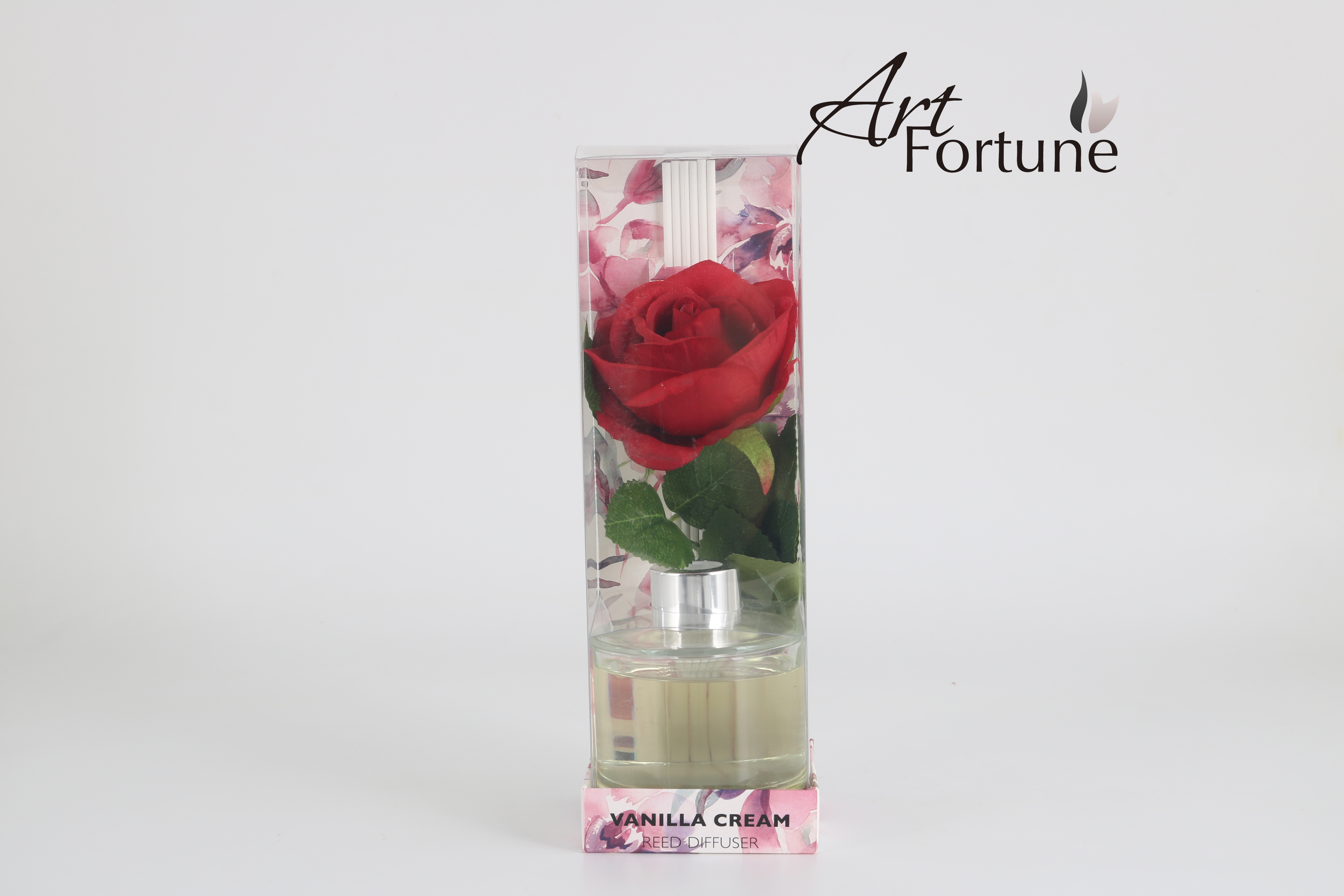Romantic Reed Diffuser with Flowers with Multiple Specifications Glass Bottles
