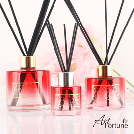 3.3 Oz Holiday Gradient Glass Scented Reed Diffuser for Home Decoration