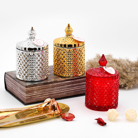Mongolian Yurt Cup-shaped Scented Glass Candle for Home Decor