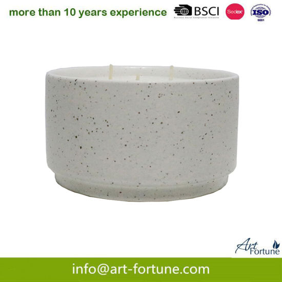 Scented Ceramic Candle with Marble Finish for Home Decor