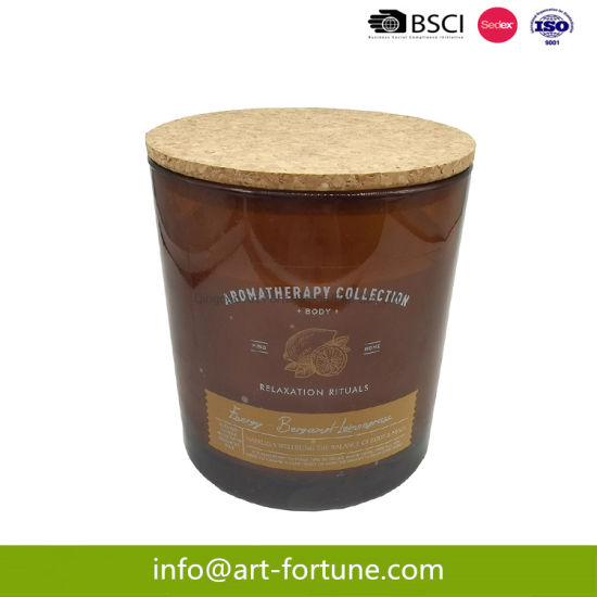 Factory Wholesale Scented Candle with Wooden Lid and Nice Sticke