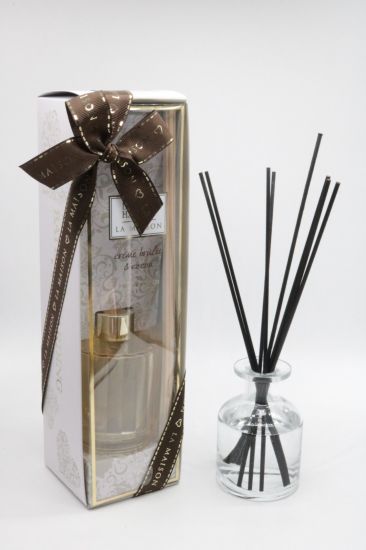 Round and Flat Shape Glass Bottle Fragrance Oil Reed Diffuser with Rattan Sticks in Gift Box