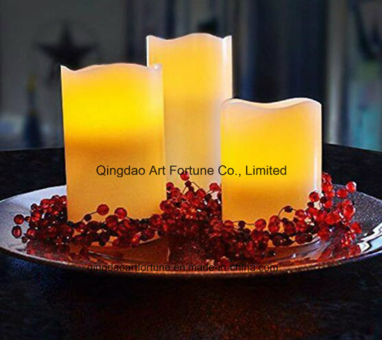 Flameless Colorful LED Candle-Dripping Finish and Remote Control Function