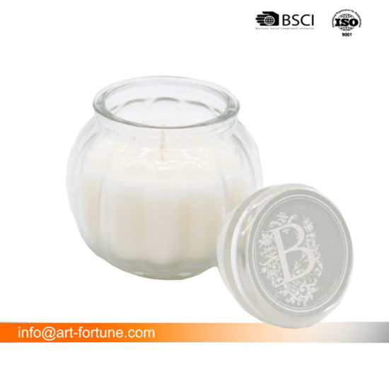 3.5oz Clear Glass Jar Candle with Glass Lid for Home Decor