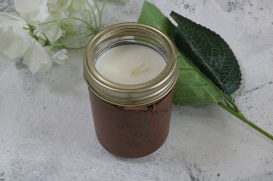 Scent Glass Jar Candle with Metal Lid and Color Coating for Home Decor