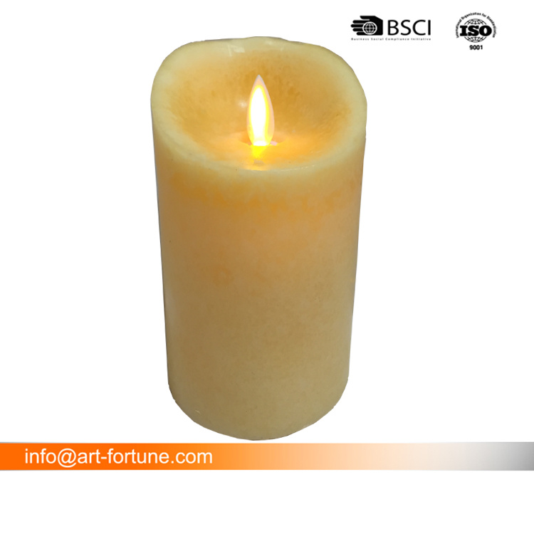 Flameless Golden LED Candle with Battery for Home Decoration