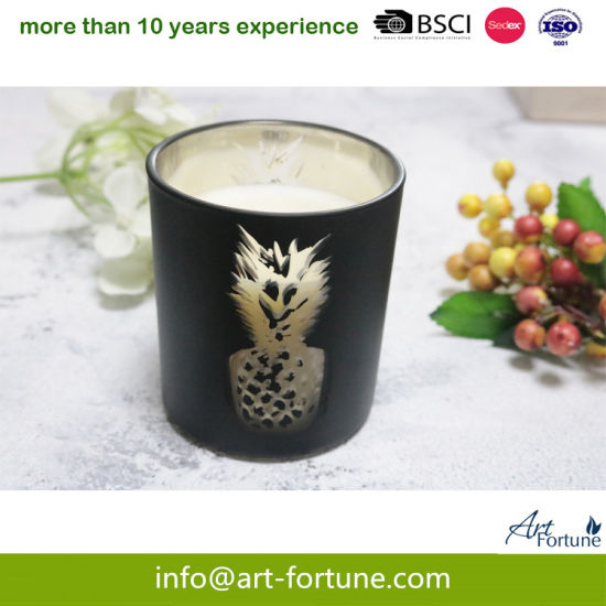 Scented Glass Candle with Laser Engraving for Christmas Holidays