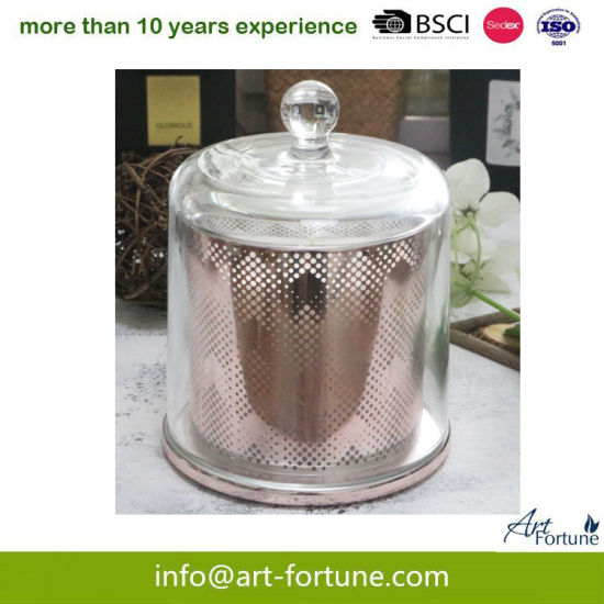 Scent Bell Jar Candle with Decal Paper for Home Decor