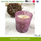 Scented Glass Candle with Outer Sprayed and Full Wrap Decal for Home Decoration