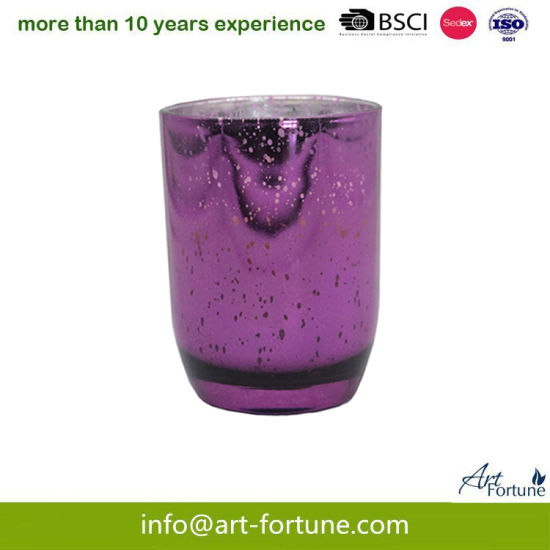 High Quality Scented Glass Candle with Inner Silver Plating and Solid Spray for Home Decor.