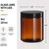 8oz Glass Candle Jars with Airtight Bamboo Lids Bulk Matte Black Empty Candle Vessels Container for Making Scented Candles