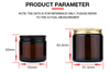 8oz Glass Candle Jars with Airtight Bamboo Lids Bulk Matte Black Empty Candle Vessels Container for Making Scented Candles