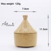 Elegant White Ceramic Tagine Candle for Stylish Home Decor