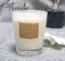 Hot Selling White Color Glass Scented Candle Household Can Be Customized with Stickers