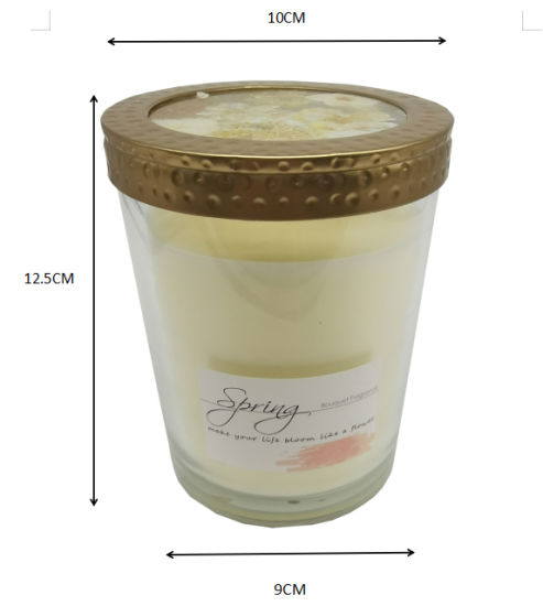 High-End Household Scented Candle with Golden Glass Lid