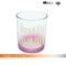 Spray Glass Candle Holder with Decal Paper for Home Deco