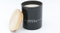 Fragrance Scented Black Color Sprayed Glass Jar Candle with Wooden Lid