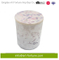 Gradient and Powder Paint Glass Scented Candle with Flower Paint Wooden Lid for Home Decor