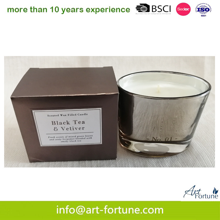 5oz Fower Paper Scented Glass Candle for Home Decor