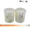 Spray and Silkscreen Finish Scented Glass Candle with Lid for Home Decor