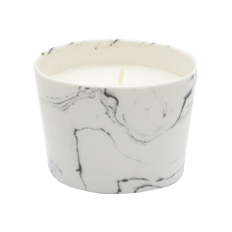 4.5oz Ceramic Scented Candle with Paper Decal for Party