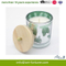160g Snowflake Glass Candle with Wooden Lid for Christmas