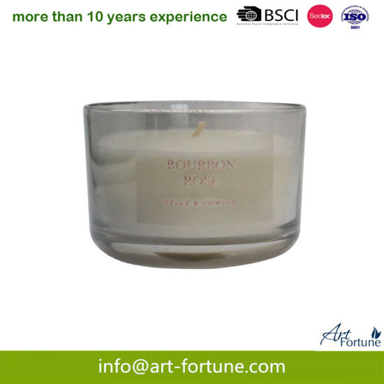 Sprayed Glass Scented Candle with Spot Decal