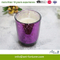 Scented Glass Candle with Outer Purple Sprayed and Inner Electroplated for Home Deco