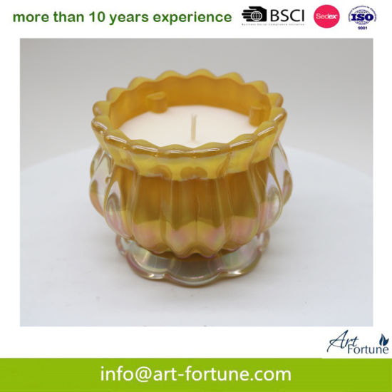 Lemon Geo Glass Candle for Home Fragrance