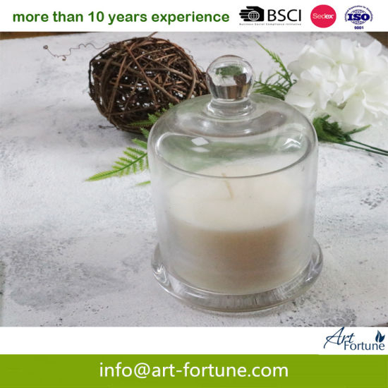 Home Decoration Scented Jar Glass Candle with Bell Slass