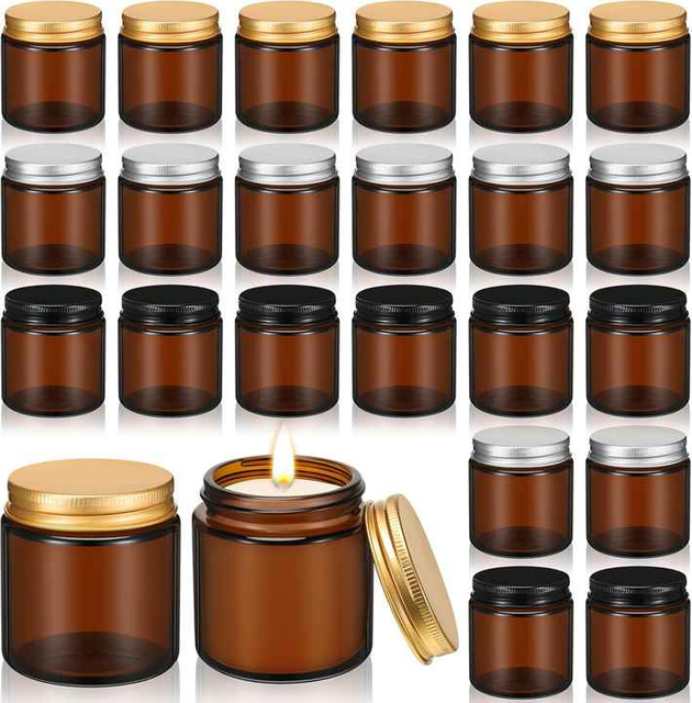 8oz Glass Candle Jars with Airtight Bamboo Lids Bulk Matte Black Empty Candle Vessels Container for Making Scented Candles