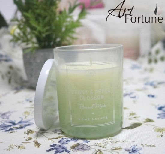 200g Factory Direct Wholesale Price of Outdoor Aromatherapy Gradient Green Glass Candle