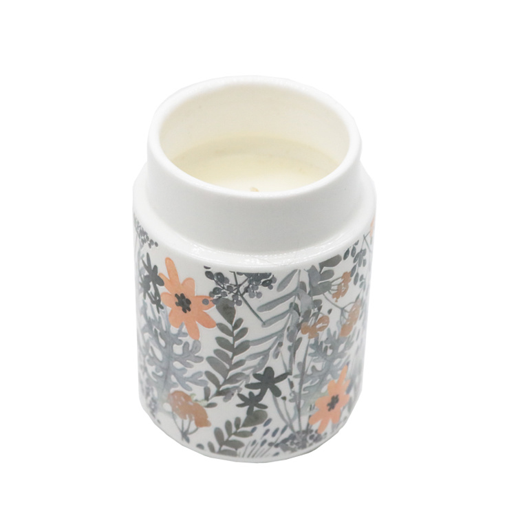 Scented Candle in Ceramic Cup for Home Decor