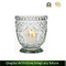 Glass Candle Holder with Dotted Decor for Tealight Candle