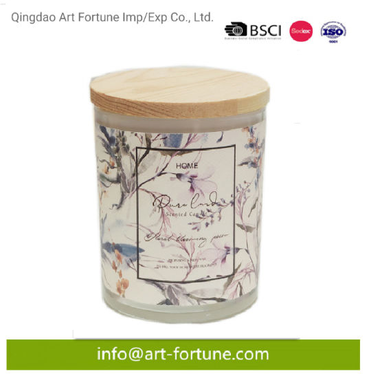 7.5oz Hot Sales Scented Candle with Flower Paper
