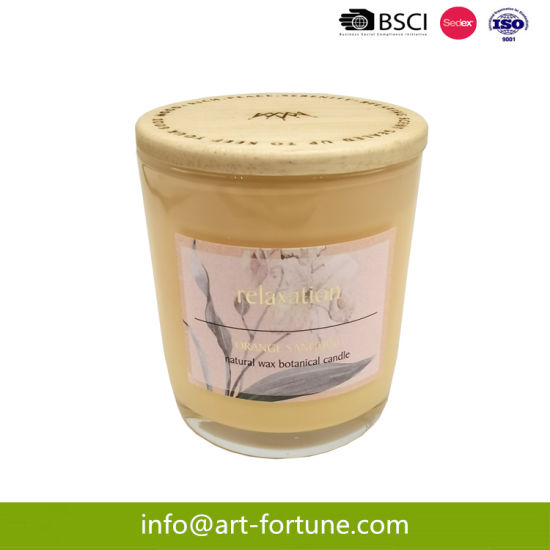Factory Wholesale Private Label Scented Candles Showpieces with Wooden Lid for Home Decoration