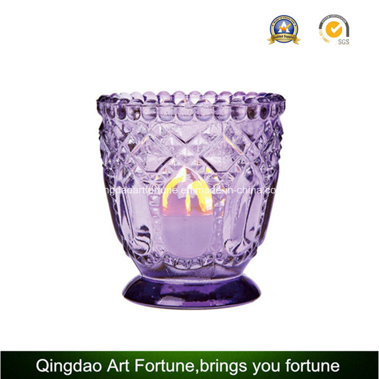 Glass Candle Holder for Tealight Home Decor