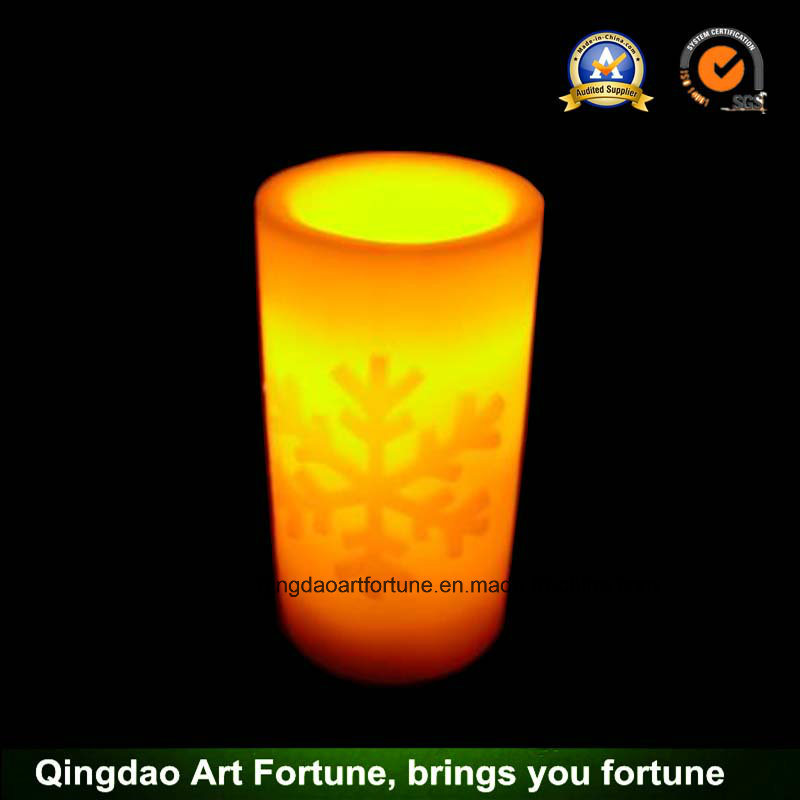 Flameless LED Wax Candle for Christmas Decor
