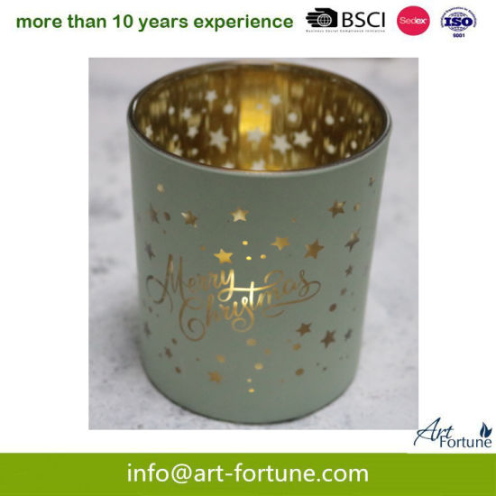 Lass Candle Holder with Electroplate for Festival