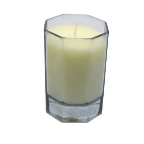 Sprayed Octagon Cup Filled with Scent Candle for Home Decor