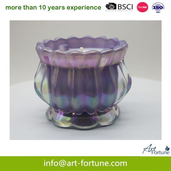 Lavender Purple Glass Jar Candle
