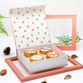 Set of 4 hot -sale Luxury tin can scent candle in gift box