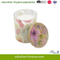 Glass Scented Candle with Paper Decal and Wood Cover for Party
