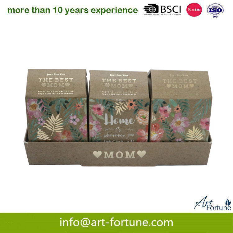 2oz*3pk Scented Glass Candle with Gift Set Formother`S Day