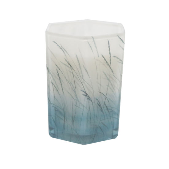 Scented Glass Candle in Spray Color and Gradient Spray for Home Decor