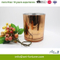 Scented Glass Candle with Inner Electroplated and Wooden Lid