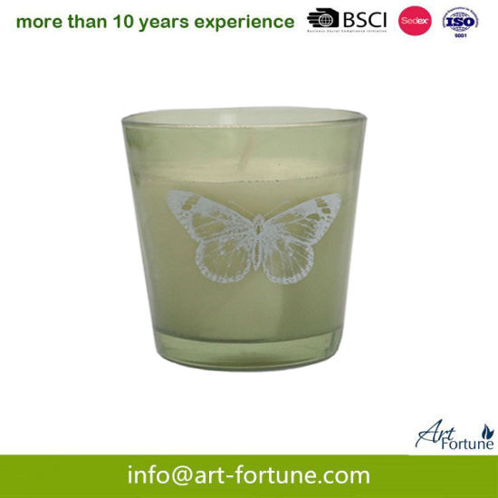 Popular Design Glass Scented Candle in Spray Color for Home Decor