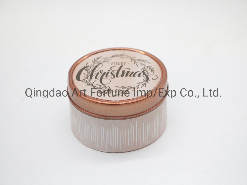Travel Tin Candle with Decorative Paper for Home Decor
